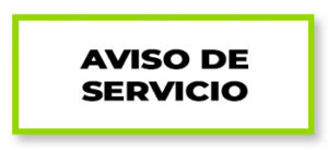 Aviso de servicio